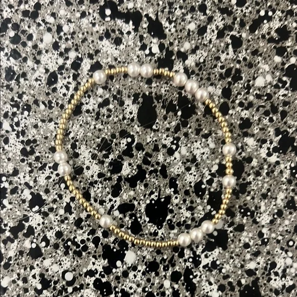 Elegant Enewton Gold and White Beaded Bracelet - Picture 1 of 1